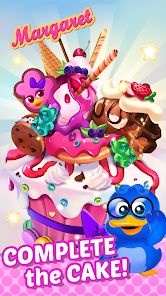 Cookie Island oyun ekranı - renkli kurabiyeler ve tatlılar
